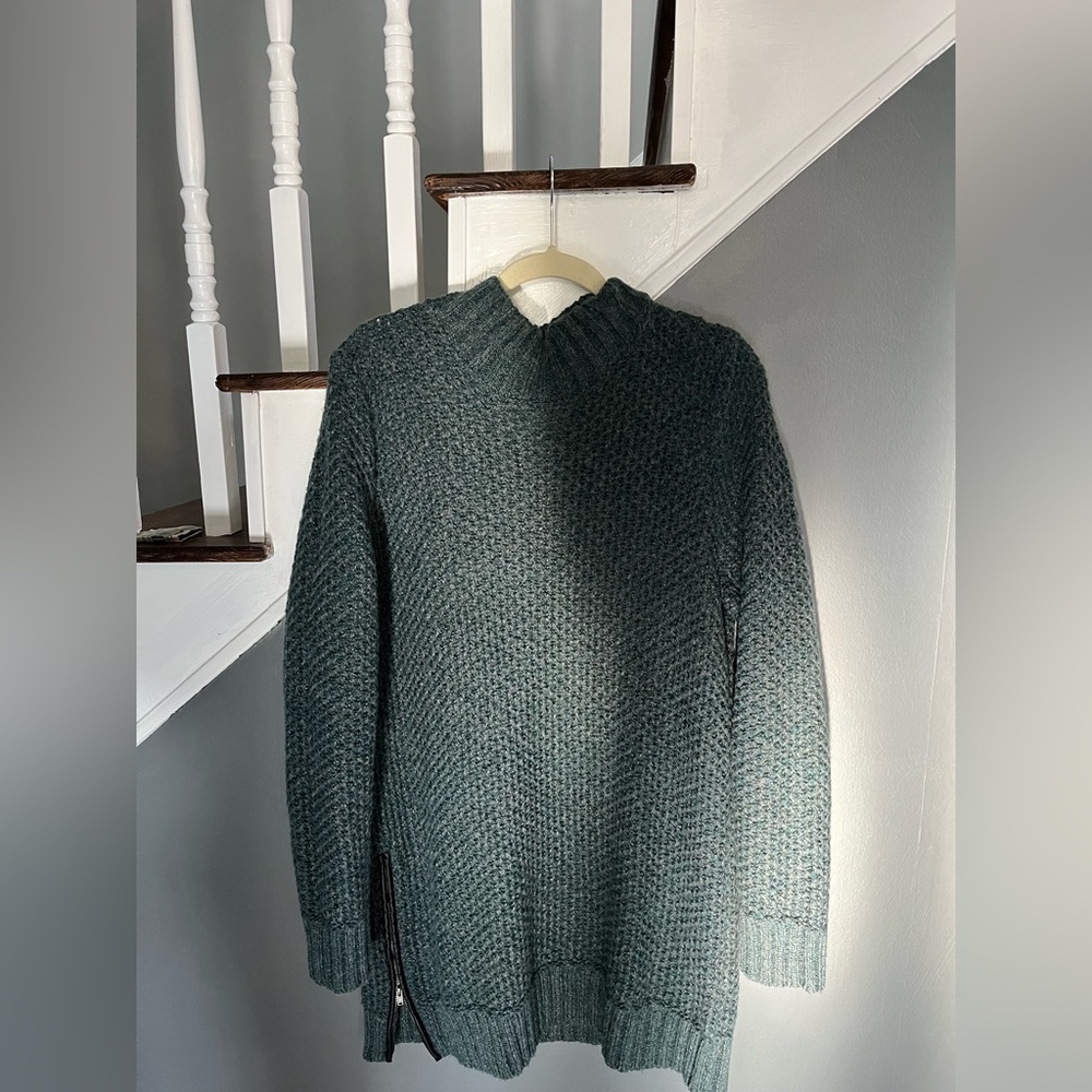 Long green sweater